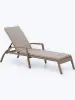Шезлонг-лежак плетеный A30B2-W56 Light Brown 200х91x70 см, с матрасом