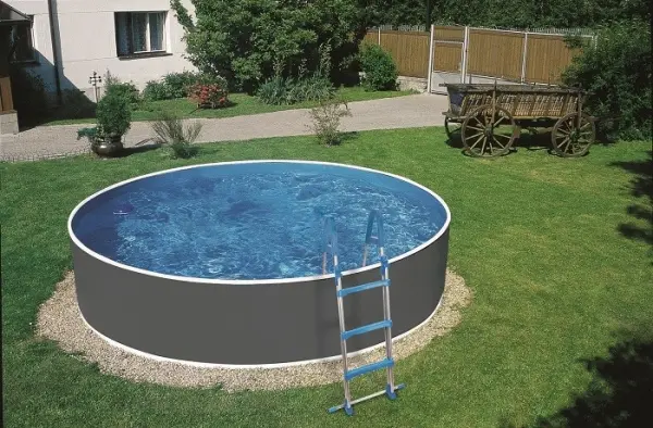 Морозоустойчивый бассейн Azuro Graphite круглый 360х120 cм, чаша 0,5мм, Comfort