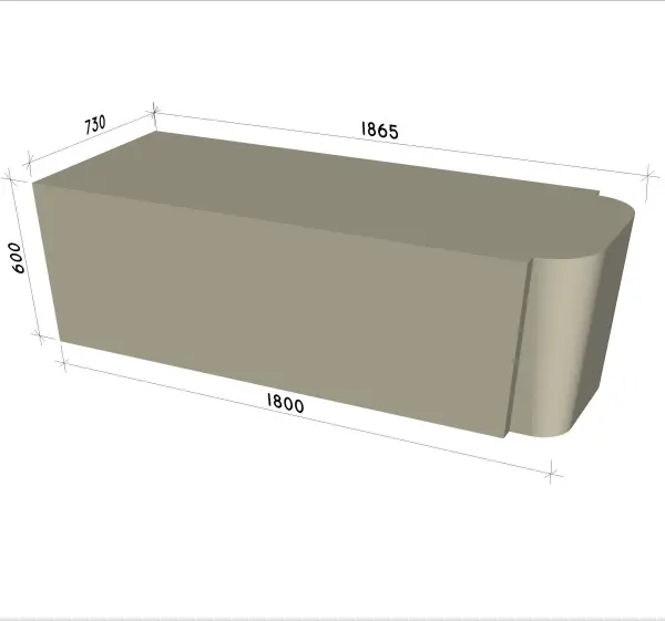 Стол массажный для хамама Конус 600х730x1865мм