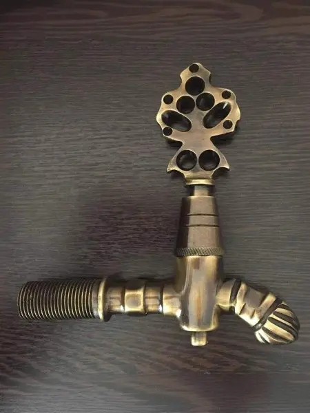 Кран латунный для хамама, цвет бронза, 02А