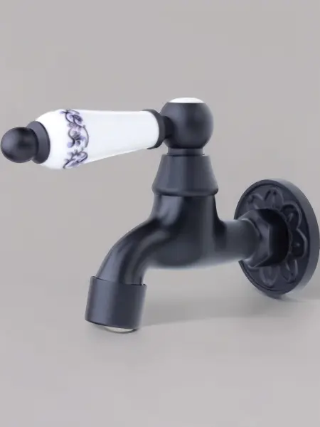 Кран латунный для хамама, цвет черный, 21988/1