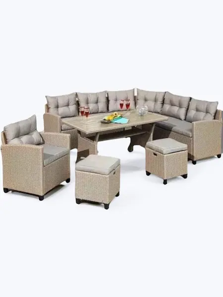 Комплект садовой мебели из искусственного ротанга AFM-373B Beige