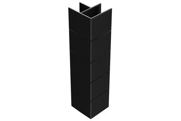 Угловой элемент для клумбы Holzhof Eco 25*250, пластик черный, 90°