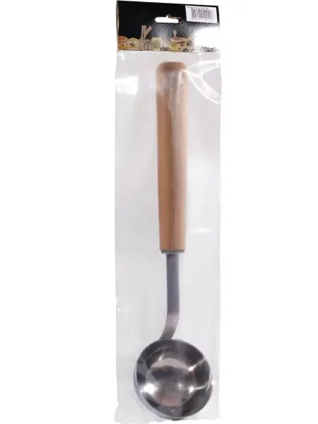 Черпак металлический Sawo (большой) с деревянной ручкой 40см, 442-MD