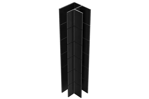 Угловой элемент для клумбы Holzhof Eco 25*300, пластик черный, 90°