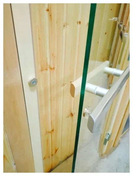 Дверь DoorWood бронза Эталон Лайт  для бани, 700 х 1900 мм, без порога, полотно стекло, коробка осина