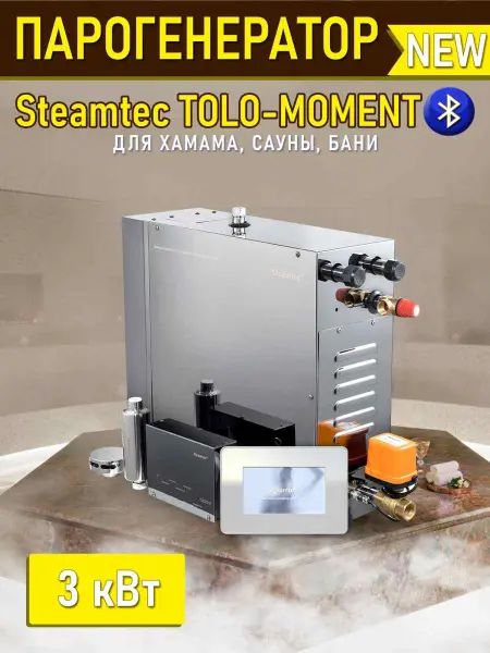 Парогенератор для хамама Steamtec MOMENT-30 3,0кВт с пультом управления