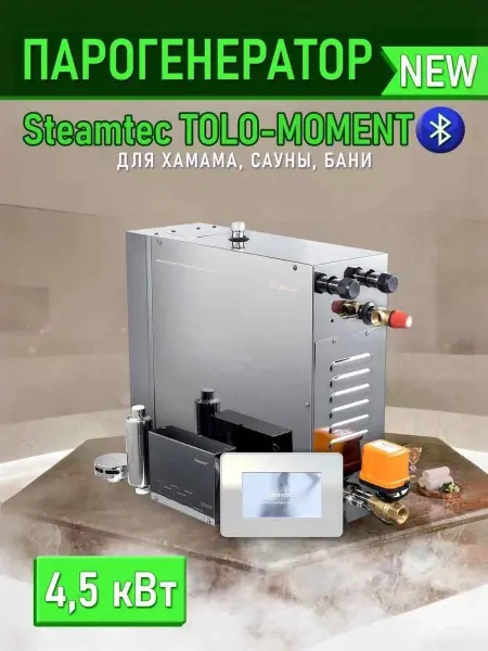 Парогенератор Steamtec MOMENT-45 для хамама с пультом управления