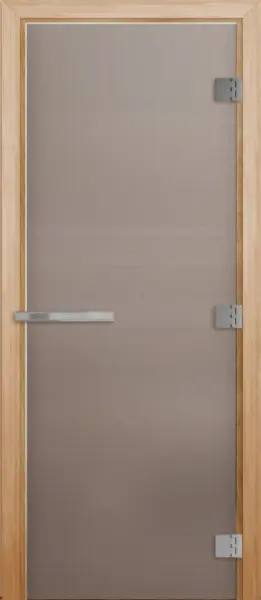 Дверь для сауны DoorWood Эталон, 700мм х 1900мм, без порога, сатин, коробка осина