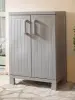 Пластиковый шкаф для улицы Toomax Wood Midi (2 полки), серый