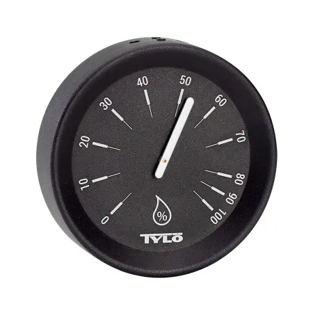Подарочный набор аксессуаров Tylo Brilliant Black: бадья, ковш, песочные часы, термометр, гигрометр