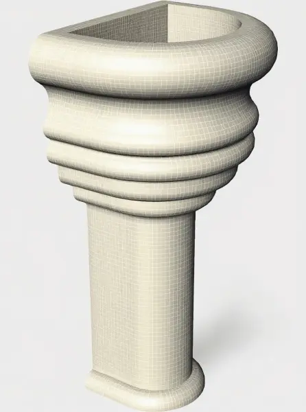 Курна армированная с пьедесталом КП-2 400х300х700мм