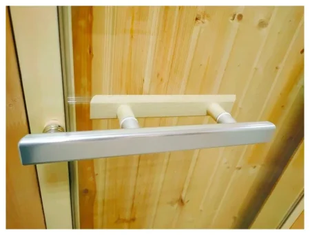 Дверь DoorWood бронза Эталон Лайт  для бани, 700 х 1900 мм, без порога, полотно стекло, коробка осина