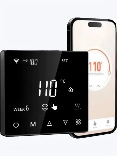 Пульт управления Гермес Wi-Fi для элeктрoкaмeнки до 24 кВт, сенсорный