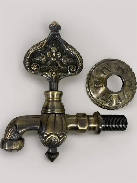 Кран латунный для хамама, цвет бронза, 17А