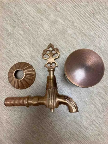 Кран латунный для хамама и бани, цвет медь 133