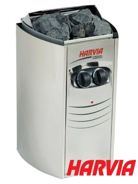 Банная печь Harvia Vega Compact BC23 мощностью 2,3 кВт управление на корпусе, до 12 кг камней в интернет-магазине WellMart24.com