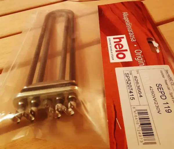 ТЭН для парогенератора Helo SEPD 119, 4250 Вт, HNS/HSX/HST/HLS, SP5207415