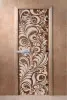 Дверь для сауны DoorWood Хохлома, 800мм х 2000мм, без порога, бронза, коробка ольха