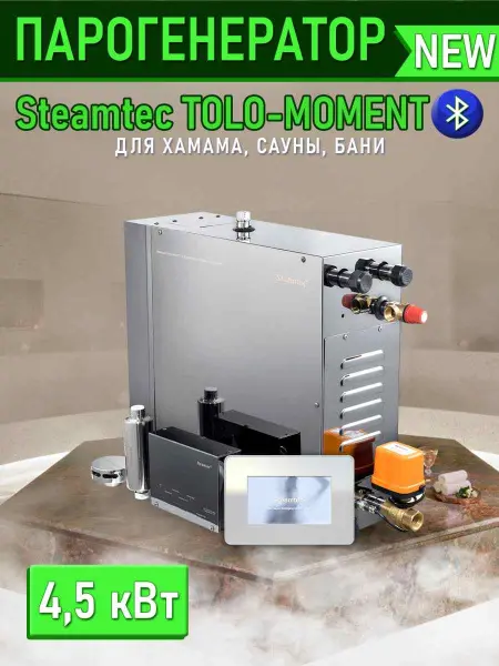 Парогенератор Steamtec MOMENT-45 4,5кВт для хамама с пультом управления