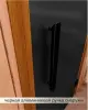 Дверь для сауны DoorWood Favorit Black, 700мм х 1900мм, без порога, графит матовое