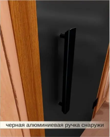 Дверь для сауны DoorWood Favorit Black, 700мм х 1900мм, без порога, графит матовое