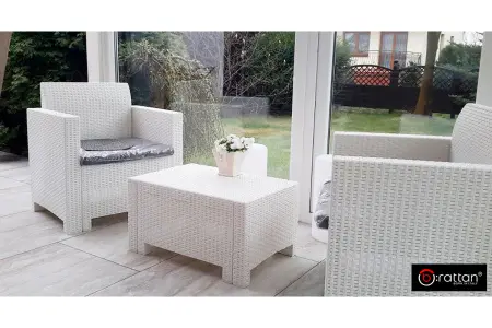 Комплект садовой мебели B:Rattan Nebraska Terrace Set, white