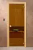 Дверь для сауны DoorWood, 700мм х 1900мм, без порога, бронза, коробка хвоя