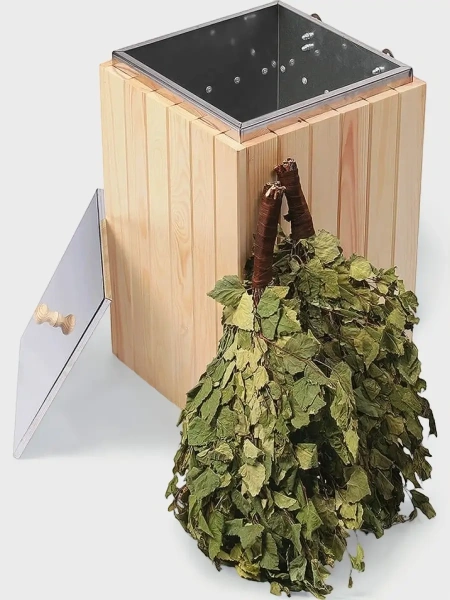 Веникозапарник 345х345х530мм, светлое дерево