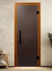 Дверь для сауны DoorWood Favorit Black, 700мм х 1900мм, без порога, графит матовое